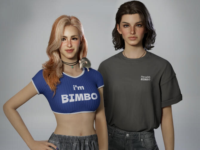 Modern Amren + Ren made within a game and then photoshopped by Sara, Ren&#39;s owner.